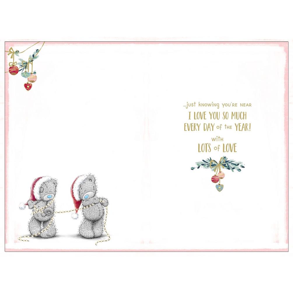 Girlfriend Verse Me to You Bear Christmas Card Extra Image 1